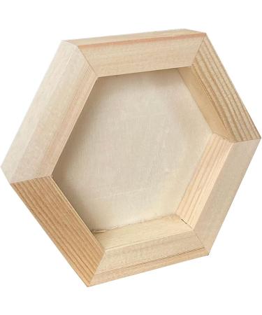 6 Pack 4x4.6 in Hexagon Unfinished Wood Canvas Boards for Painting and Crafts - Buy Online on SooperMarket.com