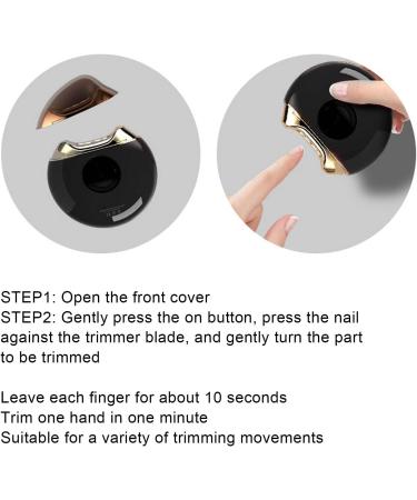Electric Nail Clippers Automatic Nail Polisher Electric Nail Trimmer Manicure Tool Cordless Curved Design One-Key Operation Portable Nail File Trimmer for Toes and Fingers Prevent Splatter File(Black) - Buy Online on SooperMarket.com