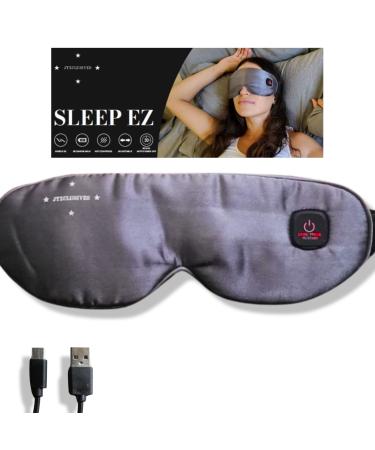 JTXCLUSIVES Cordless Heated Eye Mask for Dry Eyes Warm Eyes Compress Electric Heating Pad Rechargeable Heated Eye Mask with Real Silk - Relief for Dry Eyes Stye Blepharitis Chalazion Eye Fatigue and MGD USB Eyes Heating Pad for Men and Women