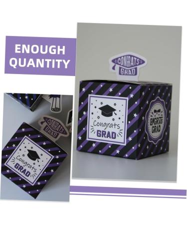 50pcs Boxes Graduation Candy Box Gift Boxes Favor Boxes Graduation Party Favors Party Candy Holder Grad Candy Boxes Candy Supply Graduation Treat Boxes Square Carton Purple Paper 1 count (Pack of 1) Purple - Buy Online on SooperMarket.com