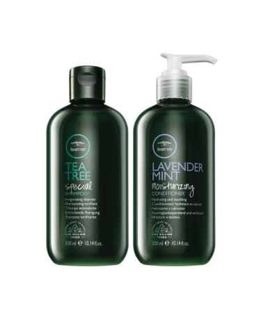 Tea Tree Lavender Mint Moisturizing Conditioner Hydrates + Soothes For Coarse + Dry Hair Shampoo and Conditioner 10.14 Fl Oz (Pack of 2)