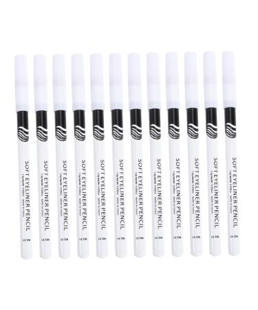 PLAFOPE 72 Pcs Eyeliner Pencil Hair Braiding Sponge Eye Line Drawing Tool Eye Line Pencils Wooden Pole White