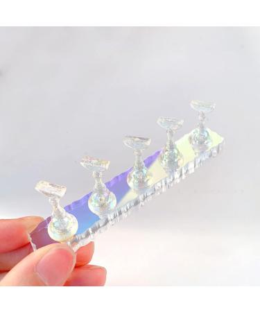 Asukohu Nail Holder Practice Nail Art Nail Holder For Acrylic Nails Painting Nails Practice Display Stand Acrylic Nail Nail Art Display Stand Clear - Buy Online on SooperMarket.com