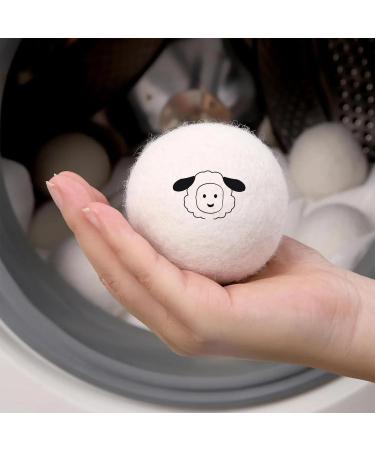 Extra Large Wool Dryer Balls - Set of 6 | Natural Fabric Softener Chemical Free Scented & Reusable - Buy Online on SooperMarket.com
