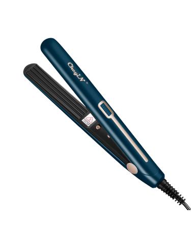 CkeyiN Hair Crimping Iron Professional Mini Crimper Iron for Fluffy Hairstyle Anti Static Crimping Hair Iron can 356 Constant Temperature Corn Perm Waves Curls for All Hair Types Emerald