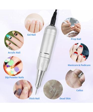 Professional 35000 RPM Portable Electric Nail Drill Machine Kit for Manicure and Pedicure | Includes Sanding Bands for Acrylic Gel Nails - 1 Count - Buy Online on SooperMarket.com