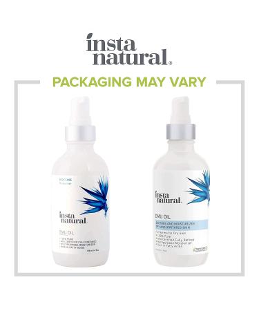 InstaNatural Emu Oil Body Treatment - 4 fl oz | Hydrating Skin Moisturizer - Buy Online on SooperMarket.com