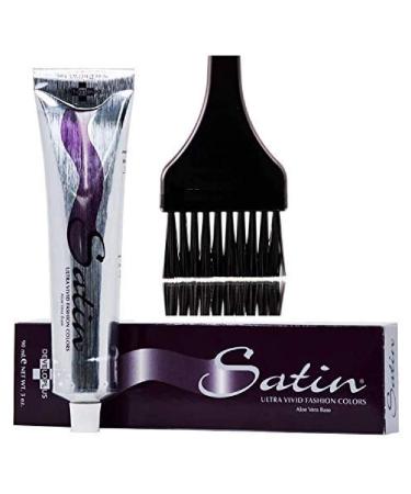 SATIN Hair Color - Developlus Ultra Vivid 1BB Blue Black - Aloe Vera Low Ammonia Cream Dye with Sleek Applicator Brush - International Shipping Available - Buy Online on SooperMarket.com