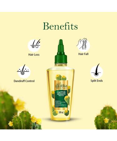 Vatika Afro Naturals Cactus Hair Oil - 100ml | Hair Care Essential Oil | For Healthy Scalp Maintenance & Deep Conditioning - Buy Online on SooperMarket.com