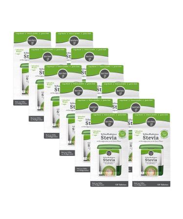 12 x borchers Stevia sweetener tablets | In dispenser | Low calorie | Sweetener | 120 tablets 1440 pieces (1 pack)