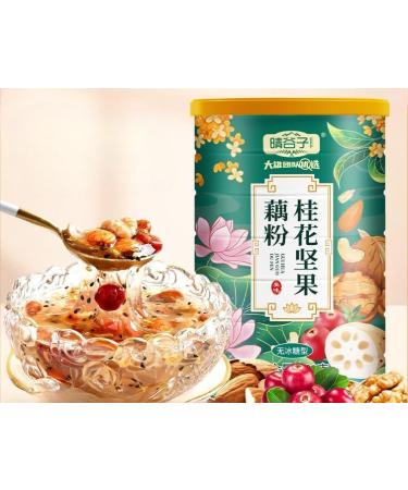 Sweet osmanthus Nut Chia qiyazi Lotus Root Powder Instant Breakfast fruit cereal Porridge 500g/can Healthy Nutritious food Replacement Congee Oatmeal Starch Soup Chinese snack (Mixed flavors 3can) Mixed flavors 3can - Buy Online on SooperMarket.com