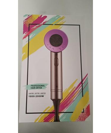 JIAABCHOMO 2000W Professional Hair Dryer with Ionic Technology - Fast Drying, 1 Diffuser, 2 Nozzles, 2 Speeds, 3 Heat Settings - Perfect for Women's Curly and Straight Hair - Buy Online on SooperMarket.com