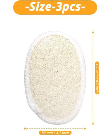 DEFUTAY 3 Pack Exfoliating Loofah Sponge Pads - Natural Luffa and Terry Cloth Scrubbers for Bath Spa and Shower | Men and Women | 3PC Set - Buy Online on SooperMarket.com