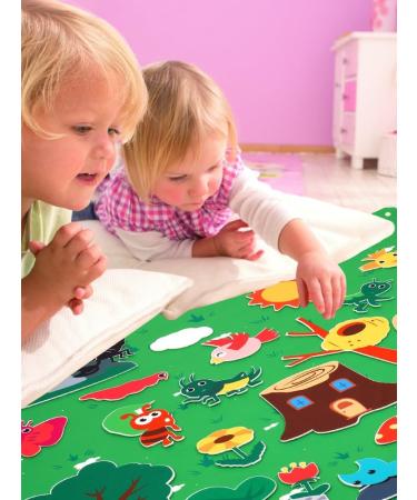 Poaiela Farm Animal Felt Board Set - Interactive Early Learning Storytelling Playset for Kids | 3.3ft Reusable Wall Hangers for Toddlers & Young Girls - Buy Online on SooperMarket.com