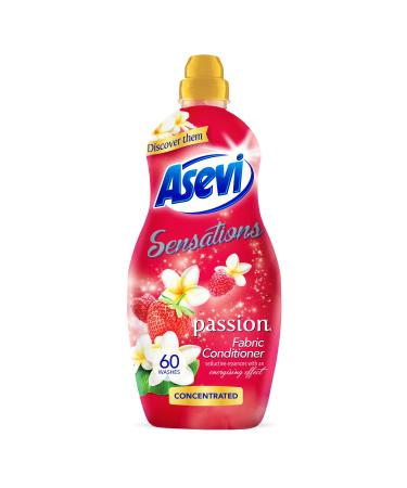 Asevi Sensations Laundry Conditioner Concentrated Liquid Fabric Softener Passion 1.32L 60 Washes Passion 1.32 l (Pack of 1)