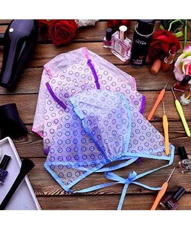 6-Piece Highlight Hair Cap Set with Needles | Salon Hair Coloring & Highlighting Dye Cap Kit | Hairdressing Tool in Purple, Blue, Pink - Buy Online on SooperMarket.com