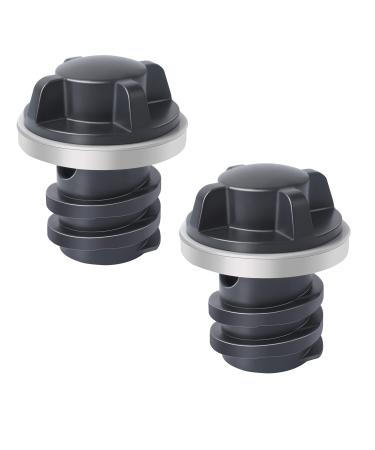 Cooler Drain Plugs Compatible with Yeti's Line of Roadie Tundra and Tank Coolers and RTIC Coolers Leak-Proof Accessories Pack of 2 black