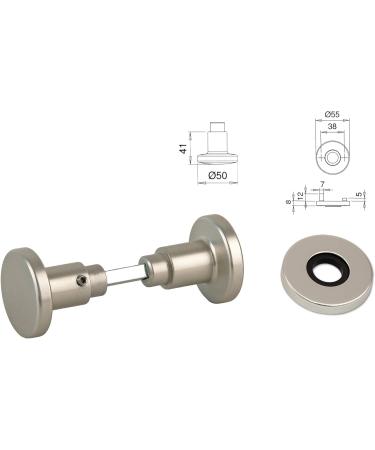 Buy Bigdean 2x Aluminum Door Knob Set - Neusilber Color Includes 4 Rosettes - International Shipping Available - Buy Online on SooperMarket.com