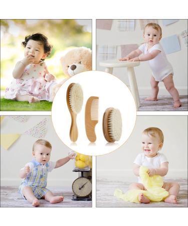 KALLORY Goat Healthcare Soft Hair Wood Bristles Comb - Children's Body Care Kit for Exfoliating and Massage - Buy Online on SooperMarket.com