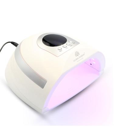 Global Fashion 268W 2-in-1 Smart LED/UV Nail Lamp - Fast Curing Durable Easy to Use - White