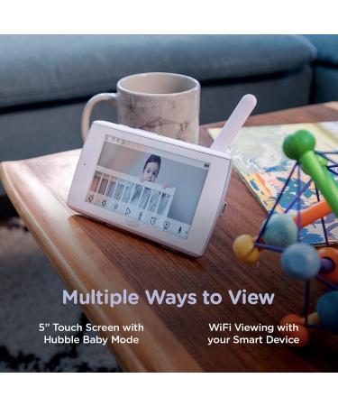 Hubble Nursery Pal Connect Touch 5 HD Baby Monitor with Camera & Audio | Room Temperature Sensor, 2-Way Talk, Night Vision, WiFi Camera | Interactive Education Content Included - Buy Online on SooperMarket.com
