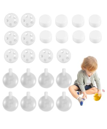 24 pieces of set raculos rattles to sew in squeaky rattle balls rattling balls for sewing filling material in cuddly toy for dog pet baby toys noise maker