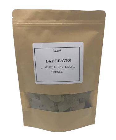 Maui Whole Dried Bay Leaves 2 oz - Fresh & Natural Full Leaf - Non-GMO (New Packaging) - Buy Online on SooperMarket.com