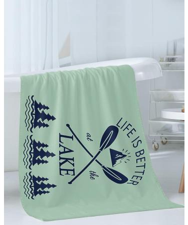 PakiInno Lakepak1381 Towel Set - Life is Better at The Lake Design - Soft & Absorbent Fluffy Towels for Sports, Travel & Fitness - 30x60+16x28+13x13 Inch - Buy Online on SooperMarket.com