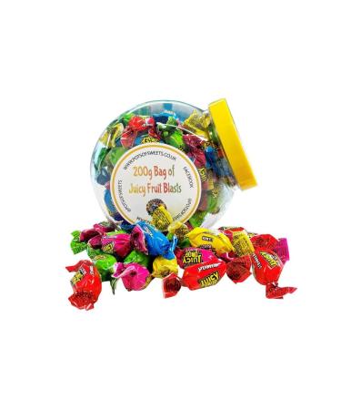 Personalized Customise With Your Own Message 200g Cookie Jar of Juicy Drop Fruit Blast Sweets