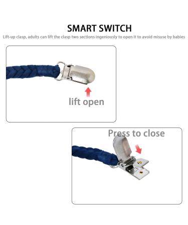 DKDDSSS 4PCS Pacifier Chain - Cotton Pacifier Strap & Clip for Boys & Girls | Secure & Stylish Baby Essentials - Buy Online on SooperMarket.com