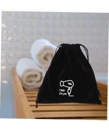 MUSISALY 2pcs Storage Bag Practical Storage Pouch Drawstring Closure Cover Toiletry Organizer Black Velvet - Buy Online on SooperMarket.com