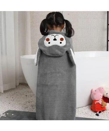 Gukasxi Hooded Baby Towel - Extra Large 140x70 cm, Ultra Soft & Absorbent Bath Towel for Baby Girls and Boys - Gray - Buy Online on SooperMarket.com