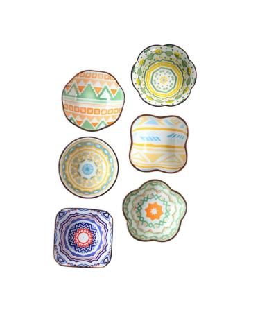 MAGICLULU 6pcs Ceramic Saucer Ceramics Sauces Sushi re-usable
