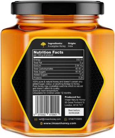 IMAAN Natural Honey 1KG Eucalyptus Honey 100% Natural & Pure Honey Premium Quality Honey. - Buy Online on SooperMarket.com