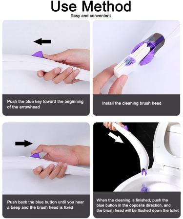 12Pcs Lavender Scented Disposable Toilet Brush Refills for 3061 Scrubber Wand - Self Contained Cleaning Agent - Multipurpose Supplies - Buy Online on SooperMarket.com