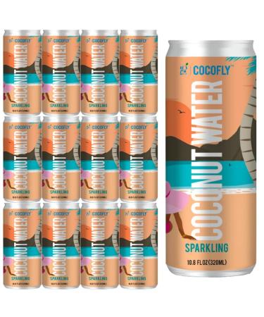 Cocofly Sparkling Coconut Water Nutrient-rich Delicious 320ml (Pack of 12)