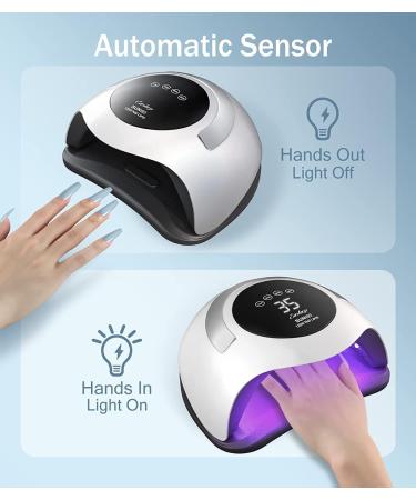 Easkep 120W UV Nail Lamp - Fast Gel Nail Dryer with Sensor & LCD Display 4 Timers | Perfect Nalgellampe for Salon Quality Manicure - Buy Online on SooperMarket.com