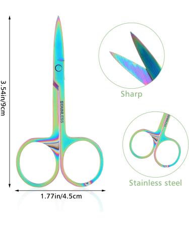 WLLHYF 3 Pack Small Eyebrow Facial Nose Hair Grooming Scissors Stainless Steel Mustache Eyelashes Trimmer Travel Scissors Kit Mini Curved Rounded Scissors for Eyebrow Cuticle Trimming Nasal Clippers - Buy Online on SooperMarket.com