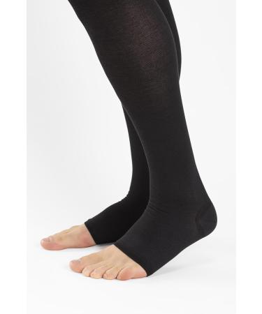Buy Relaxsan M1080A Medical Compression Stockings - Cotton Class 1 K1 Open Toe L Black | International Shipping - Buy Online on SooperMarket.com