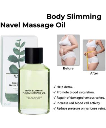 Fivfivgo Body Slimming Navel Massage Oil - Anti-Cellulite & Skin Tightening - 2 Piece Set for Effective Massage Therapy - Buy Online on SooperMarket.com