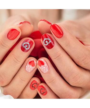 RUNRAYAY 30Pcs Colorful Love Nail Rhinestones Charms 3D Shiny Heart Shape Nail Art Alloy Diamond Crystal Nail Ornament Gems for Girls Valentine'S Day DIY Crafts Decoration Supplies (6 Styles) - Buy Online on SooperMarket.com