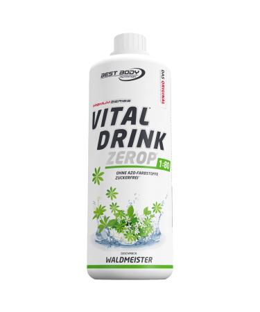 Best Body Nutrition Vital Drink Zerop - Waldmeister original beverage concentrate - Sirup - Sugar -free 1:80 results in 80 liters of finished drink 1 l (1 pack) Waldmeister 1 L (1 Pack)