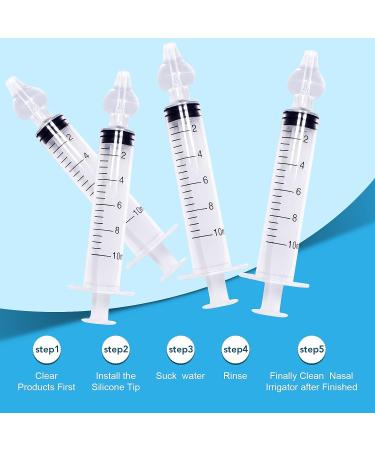 2PCS Professional Baby Nasal Aspirator Syringe Set with Tweezers for Nasal Hygiene - Portable Infant Nose Cleaner - Buy Online on SooperMarket.com