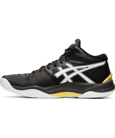 ASICS Men's Sky Elite FlyteFoam Mid Top Volleyball Shoes 7 Black/White