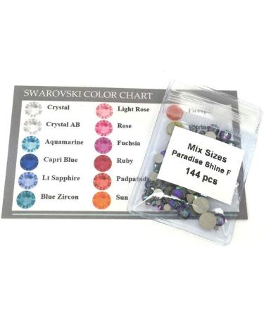 Swarovski Crystal Paradise Shine Flatback Rhinestones- 144 pcs, Mixed Sizes for Nail Art (ss5-ss30) - Buy Online on SooperMarket.com