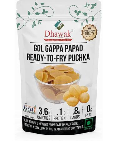 AOZA Dhawak Ready-to-Fry Dry GOL Gappa (Pani Puri Papad) - 400 GMS.