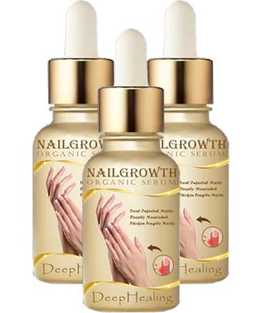 NailGrowth DeepHealing Organic Serum NailGrowth Nail Serum Reconstrux Nail Growth Nail Growth and Strengthening Serum Nail Serum for Growth and Repair for Damaged Nails (3pcs)