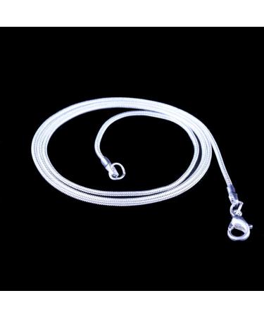 16 Shining White Brightening Snake Chain Necklace - 925 Silver Plated - DIY Jewelry Making Kit - Buy Online on SooperMarket.com