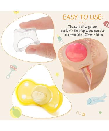 10PC Silicone Rings for Pacifier Chains - Soft Transparent Baby Pacifier Holders & Clips - Buy Online on SooperMarket.com