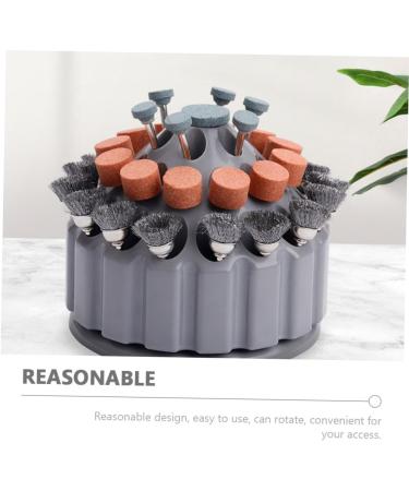 Healeved 1pc Grinding Head Storage Box Rotary Tool Nail Implements Nail File Bits Manicure Tools Holder Acrylic Display Risers Nails Nail Drill Organizer Holder Pe Base Cellular To Rotate - Buy Online on SooperMarket.com